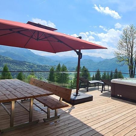 Ruhige Bergvilla In Alleinlage Am Mondsee Mit Seeblick Bergblick Und Whirlpool Innerschwand Eksteriør bilde