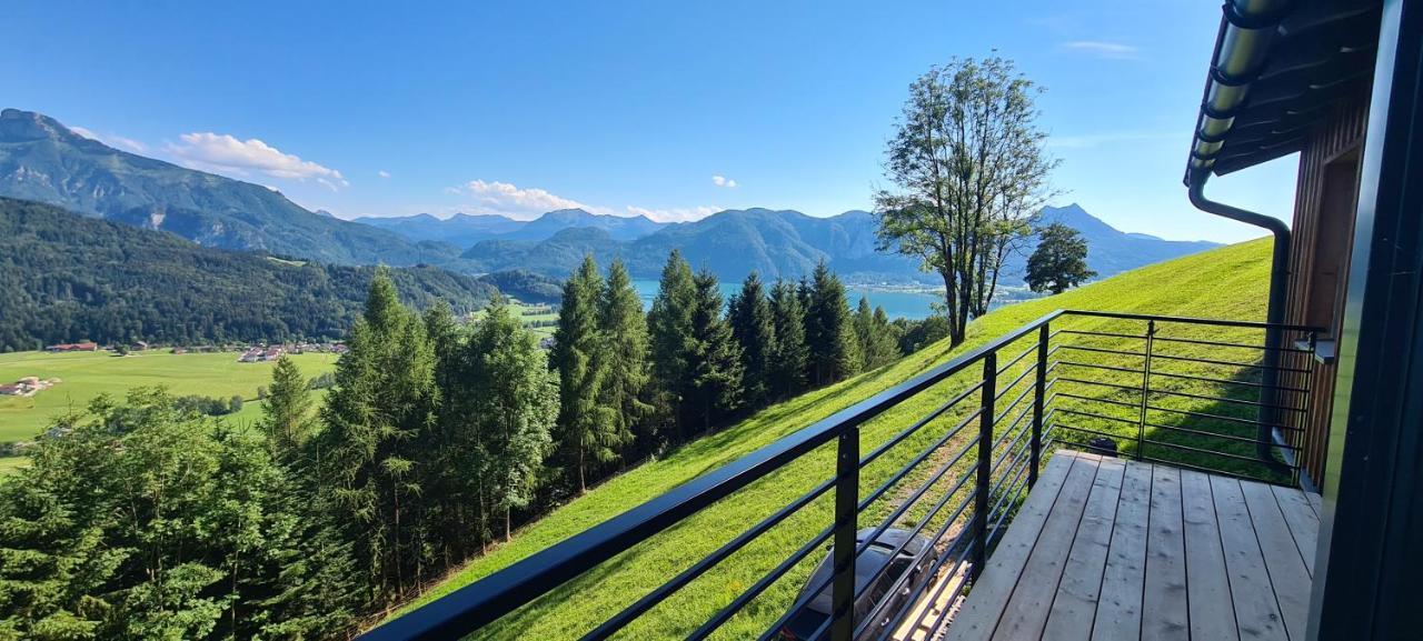 Ruhige Bergvilla In Alleinlage Am Mondsee Mit Seeblick Bergblick Und Whirlpool Innerschwand Eksteriør bilde